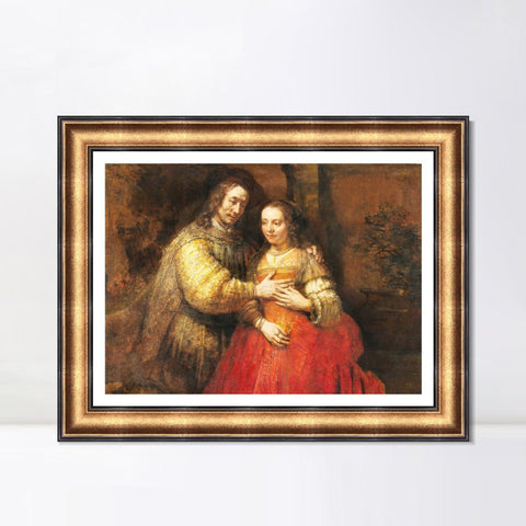 INVIN ART Framed Canvas Art Giclee Print Series#050 by Rembrandt Harmenszoon van Rijn Wall Art Living Room Home Office Decorations