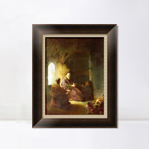 INVIN ART Framed Canvas Art Giclee Print Series#051 by Rembrandt Harmenszoon van Rijn Wall Art Living Room Home Office Decorations