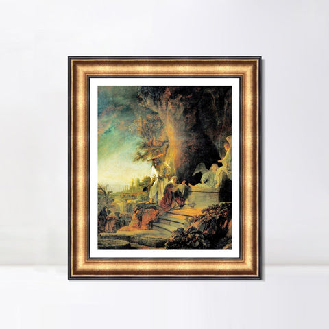 INVIN ART Framed Canvas Art Giclee Print Series#053 by Rembrandt Harmenszoon van Rijn Wall Art Living Room Home Office Decorations
