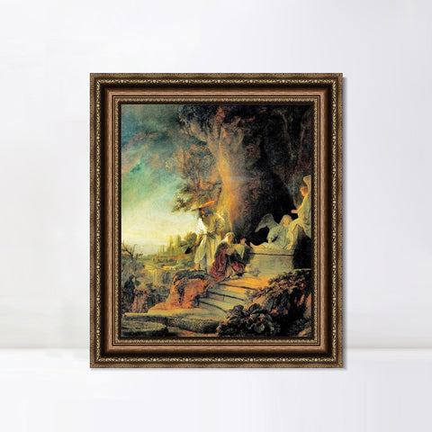 INVIN ART Framed Canvas Art Giclee Print Series#053 by Rembrandt Harmenszoon van Rijn Wall Art Living Room Home Office Decorations