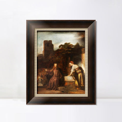 INVIN ART Framed Canvas Art Giclee Print Series#054 by Rembrandt Harmenszoon van Rijn Wall Art Living Room Home Office Decorations