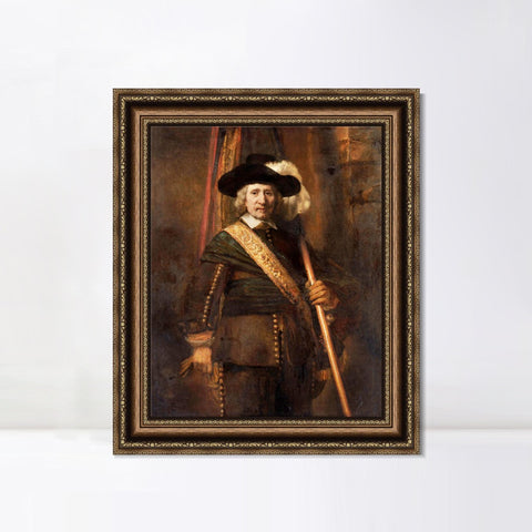 INVIN ART Framed Canvas Art Giclee Print Series#058 by Rembrandt Harmenszoon van Rijn Wall Art Living Room Home Office Decorations
