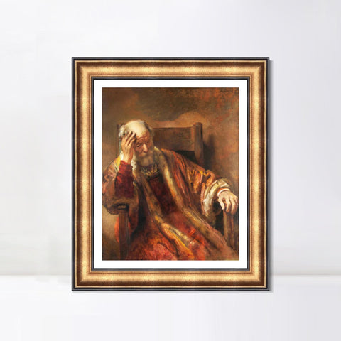 INVIN ART Framed Canvas Art Giclee Print Series#061 by Rembrandt Harmenszoon van Rijn Wall Art Living Room Home Office Decorations