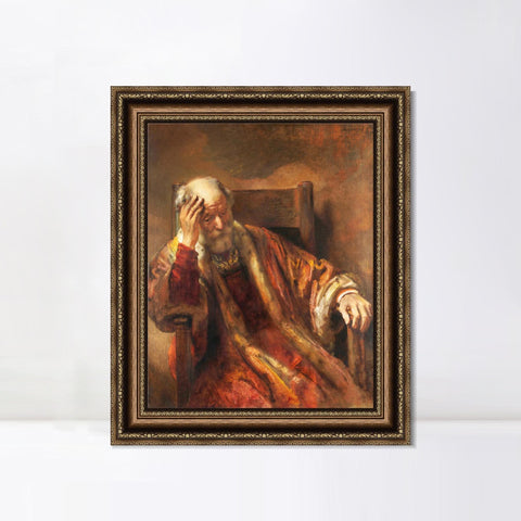 INVIN ART Framed Canvas Art Giclee Print Series#061 by Rembrandt Harmenszoon van Rijn Wall Art Living Room Home Office Decorations
