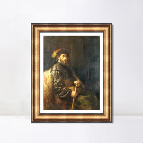 INVIN ART Framed Canvas Art Giclee Print Series#062 by Rembrandt Harmenszoon van Rijn Wall Art Living Room Home Office Decorations