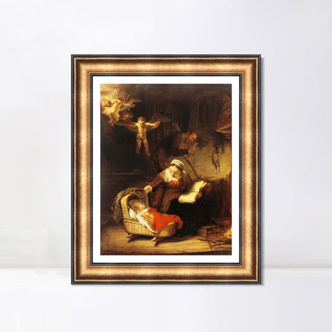 INVIN ART Framed Canvas Art Giclee Print Series#063 by Rembrandt Harmenszoon van Rijn Wall Art Living Room Home Office Decorations
