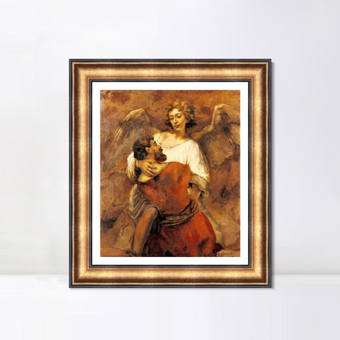 INVIN ART Framed Canvas Art Giclee Print Series#064 by Rembrandt Harmenszoon van Rijn Wall Art Living Room Home Office Decorations