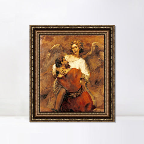 INVIN ART Framed Canvas Art Giclee Print Series#064 by Rembrandt Harmenszoon van Rijn Wall Art Living Room Home Office Decorations