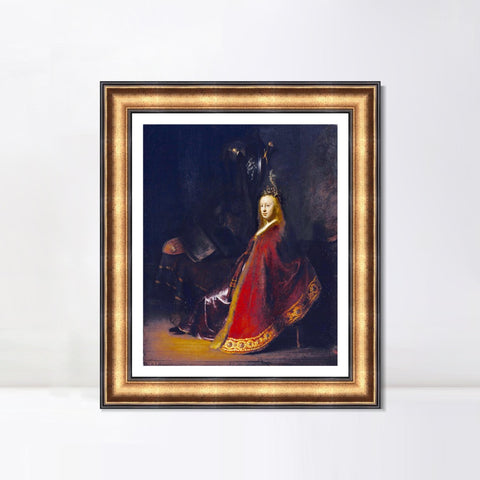 INVIN ART Framed Canvas Art Giclee Print Series#066 by Rembrandt Harmenszoon van Rijn Wall Art Living Room Home Office Decorations