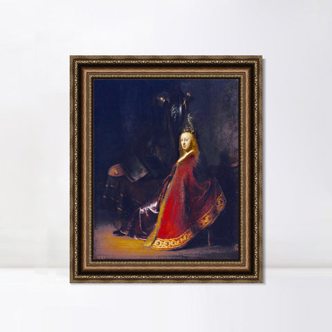 INVIN ART Framed Canvas Art Giclee Print Series#066 by Rembrandt Harmenszoon van Rijn Wall Art Living Room Home Office Decorations