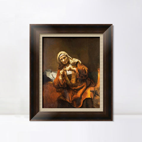 INVIN ART Framed Canvas Art Giclee Print Series#067 by Rembrandt Harmenszoon van Rijn Wall Art Living Room Home Office Decorations