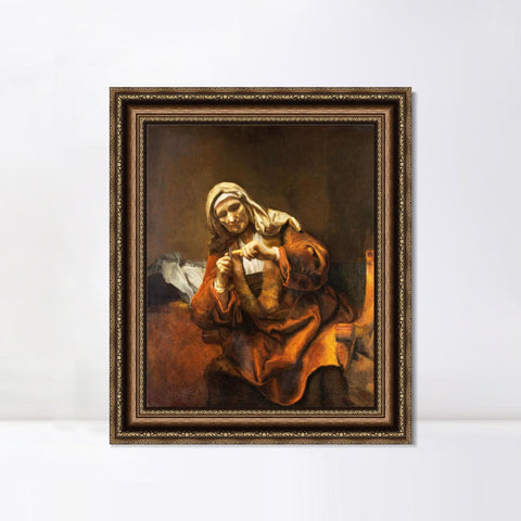 INVIN ART Framed Canvas Art Giclee Print Series#067 by Rembrandt Harmenszoon van Rijn Wall Art Living Room Home Office Decorations