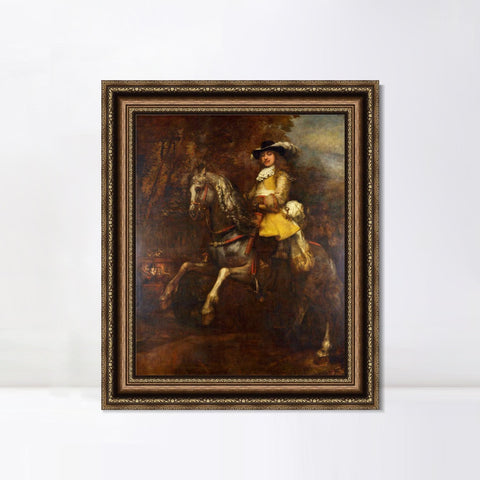 INVIN ART Framed Canvas Art Giclee Print Series#068 by Rembrandt Harmenszoon van Rijn Wall Art Living Room Home Office Decorations