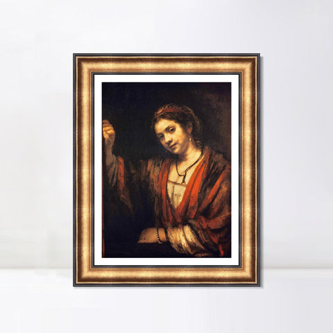 INVIN ART Framed Canvas Art Giclee Print Series#069 by Rembrandt Harmenszoon van Rijn Wall Art Living Room Home Office Decorations