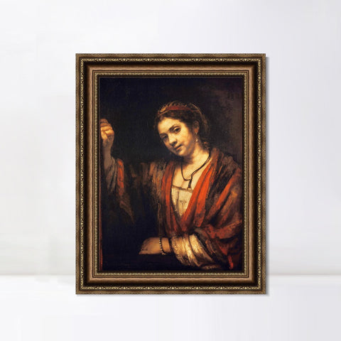 INVIN ART Framed Canvas Art Giclee Print Series#069 by Rembrandt Harmenszoon van Rijn Wall Art Living Room Home Office Decorations