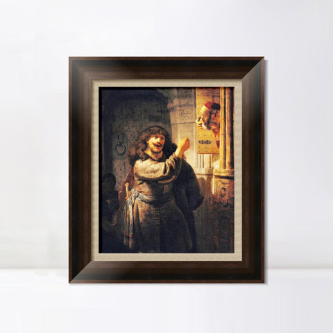 INVIN ART Framed Canvas Art Giclee Print Series#070 by Rembrandt Harmenszoon van Rijn Wall Art Living Room Home Office Decorations