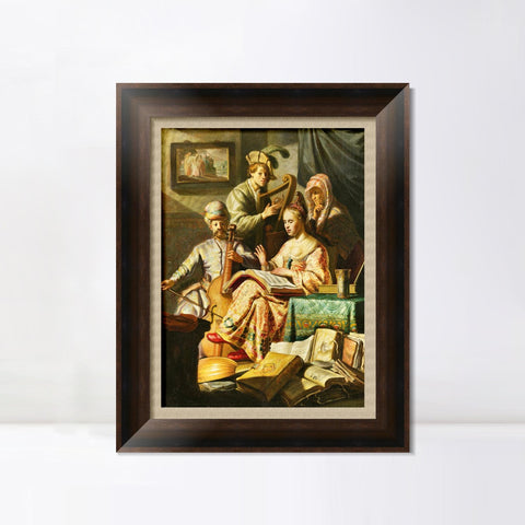 INVIN ART Framed Canvas Art Giclee Print Series#073 by Rembrandt Harmenszoon van Rijn Wall Art Living Room Home Office Decorations