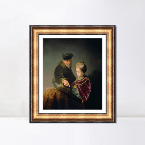 INVIN ART Framed Canvas Art Giclee Print Series#080 by Rembrandt Harmenszoon van Rijn Wall Art Living Room Home Office Decorations