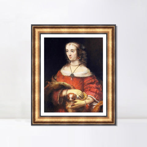 INVIN ART Framed Canvas Art Giclee Print Series#082 by Rembrandt Harmenszoon van Rijn Wall Art Living Room Home Office Decorations