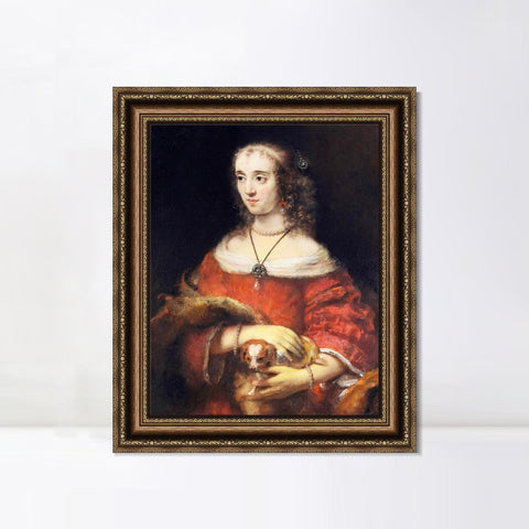 INVIN ART Framed Canvas Art Giclee Print Series#082 by Rembrandt Harmenszoon van Rijn Wall Art Living Room Home Office Decorations