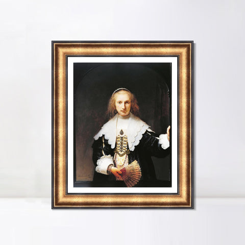 INVIN ART Framed Canvas Art Giclee Print Series#083 by Rembrandt Harmenszoon van Rijn Wall Art Living Room Home Office Decorations