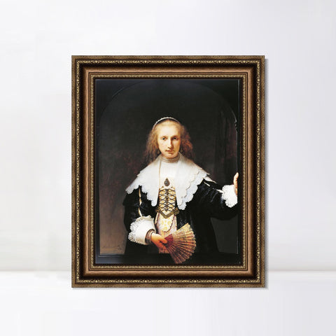 INVIN ART Framed Canvas Art Giclee Print Series#083 by Rembrandt Harmenszoon van Rijn Wall Art Living Room Home Office Decorations