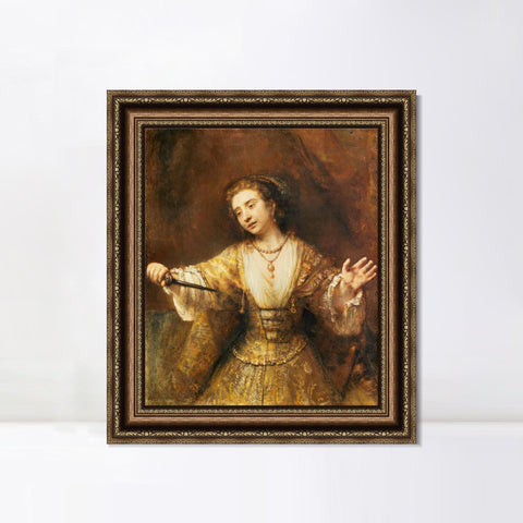 INVIN ART Framed Canvas Art Giclee Print Series#084 by Rembrandt Harmenszoon van Rijn Wall Art Living Room Home Office Decorations