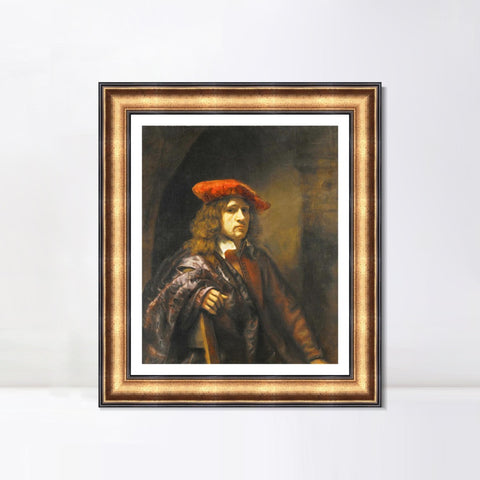 INVIN ART Framed Canvas Art Giclee Print Series#092 by Rembrandt Harmenszoon van Rijn Wall Art Living Room Home Office Decorations