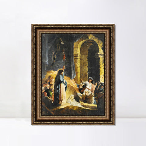 INVIN ART Framed Canvas Art Giclee Print Series#093 by Rembrandt Harmenszoon van Rijn Wall Art Living Room Home Office Decorations