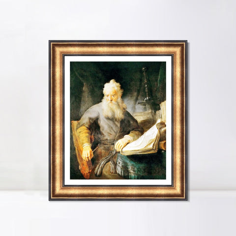 INVIN ART Framed Canvas Art Giclee Print Series#094 by Rembrandt Harmenszoon van Rijn Wall Art Living Room Home Office Decorations