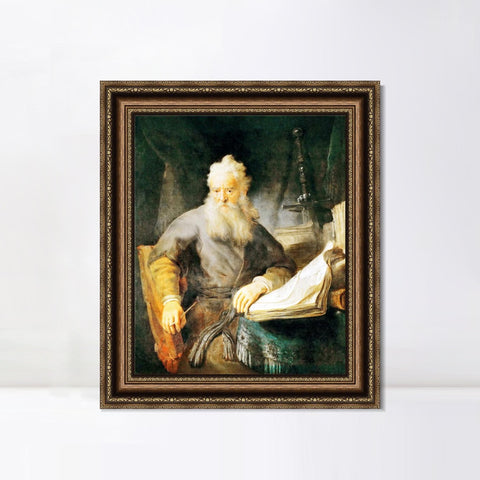 INVIN ART Framed Canvas Art Giclee Print Series#094 by Rembrandt Harmenszoon van Rijn Wall Art Living Room Home Office Decorations