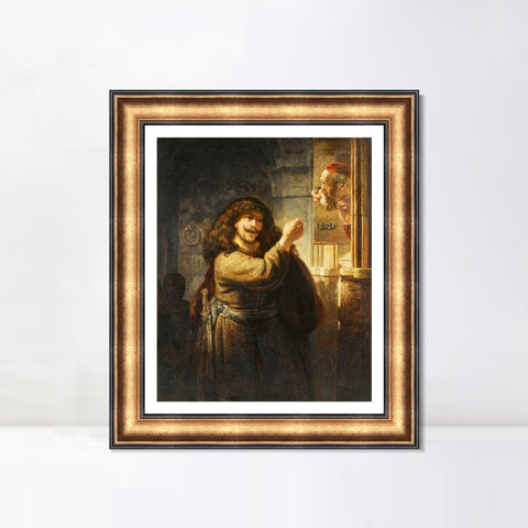 INVIN ART Framed Canvas Art Giclee Print Series#095 by Rembrandt Harmenszoon van Rijn Wall Art Living Room Home Office Decorations