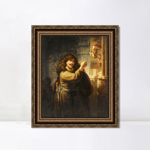 INVIN ART Framed Canvas Art Giclee Print Series#095 by Rembrandt Harmenszoon van Rijn Wall Art Living Room Home Office Decorations