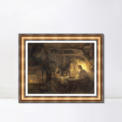 INVIN ART Framed Canvas Art Giclee Print Series#098 by Rembrandt Harmenszoon van Rijn Wall Art Living Room Home Office Decorations