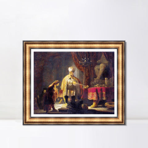 INVIN ART Framed Canvas Art Giclee Print Series#100 by Rembrandt Harmenszoon van Rijn Wall Art Living Room Home Office Decorations