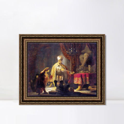 INVIN ART Framed Canvas Art Giclee Print Series#100 by Rembrandt Harmenszoon van Rijn Wall Art Living Room Home Office Decorations