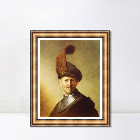 INVIN ART Framed Canvas Art Giclee Print Series#101 by Rembrandt Harmenszoon van Rijn Wall Art Living Room Home Office Decorations