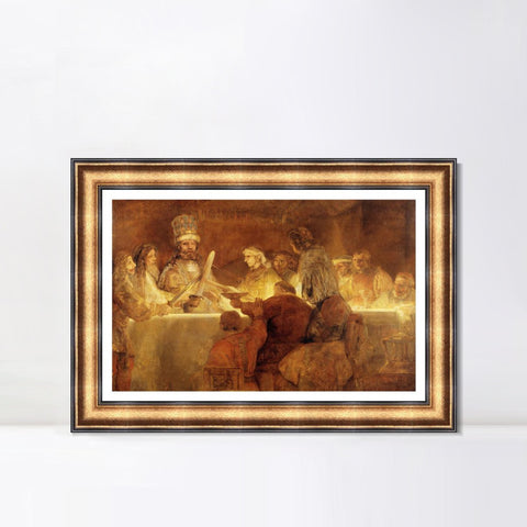 INVIN ART Framed Canvas Art Giclee Print Series#102 by Rembrandt Harmenszoon van Rijn Wall Art Living Room Home Office Decorations