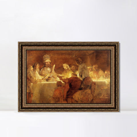 INVIN ART Framed Canvas Art Giclee Print Series#102 by Rembrandt Harmenszoon van Rijn Wall Art Living Room Home Office Decorations