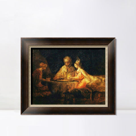 INVIN ART Framed Canvas Art Giclee Print Series#103 by Rembrandt Harmenszoon van Rijn Wall Art Living Room Home Office Decorations