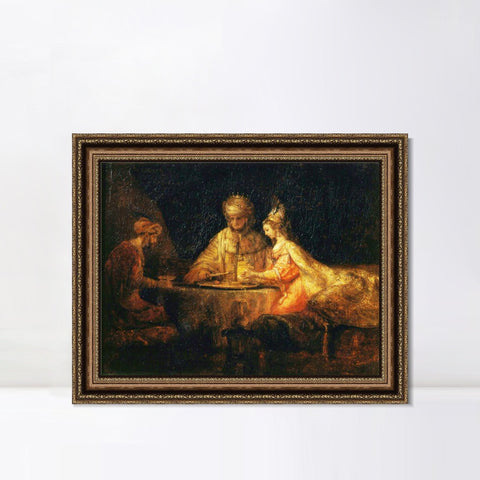 INVIN ART Framed Canvas Art Giclee Print Series#103 by Rembrandt Harmenszoon van Rijn Wall Art Living Room Home Office Decorations