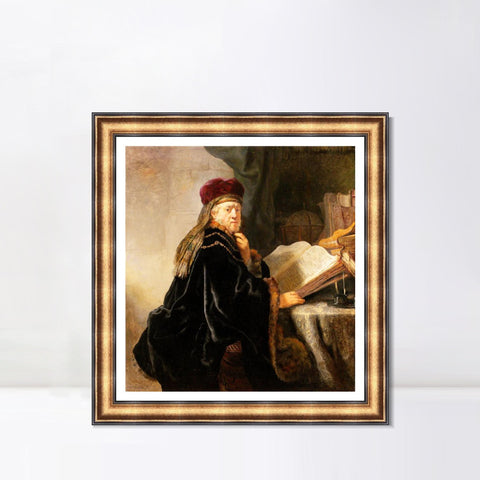 INVIN ART Framed Canvas Art Giclee Print Series#104 by Rembrandt Harmenszoon van Rijn Wall Art Living Room Home Office Decorations
