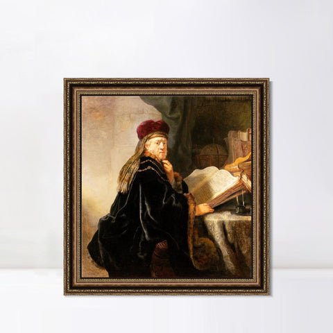 INVIN ART Framed Canvas Art Giclee Print Series#104 by Rembrandt Harmenszoon van Rijn Wall Art Living Room Home Office Decorations