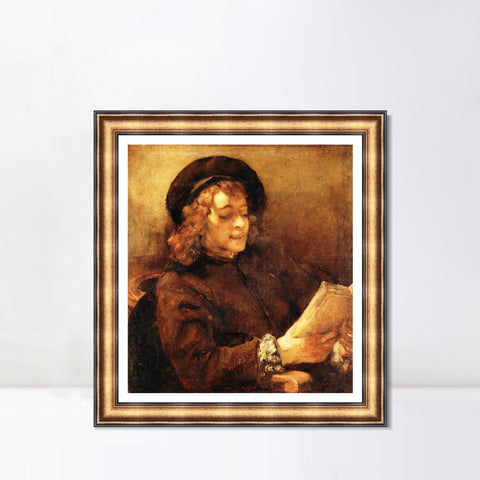 INVIN ART Framed Canvas Art Giclee Print Series#105 by Rembrandt Harmenszoon van Rijn Wall Art Living Room Home Office Decorations