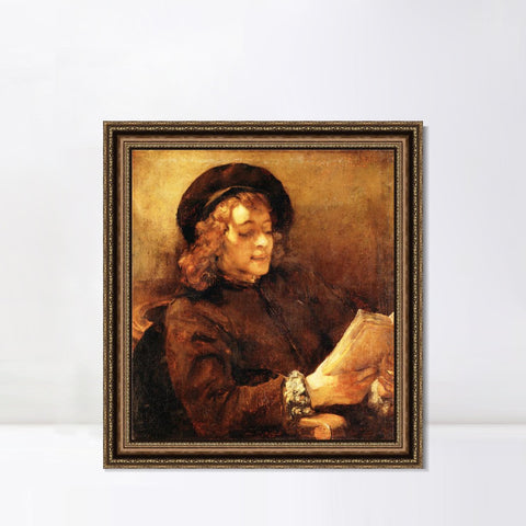 INVIN ART Framed Canvas Art Giclee Print Series#105 by Rembrandt Harmenszoon van Rijn Wall Art Living Room Home Office Decorations