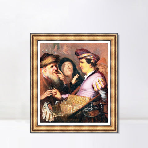 INVIN ART Framed Canvas Art Giclee Print Series#106 by Rembrandt Harmenszoon van Rijn Wall Art Living Room Home Office Decorations