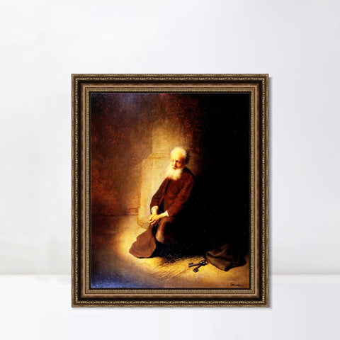INVIN ART Framed Canvas Art Giclee Print Series#107 by Rembrandt Harmenszoon van Rijn Wall Art Living Room Home Office Decorations