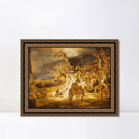 INVIN ART Framed Canvas Art Giclee Print Series#109 by Rembrandt Harmenszoon van Rijn Wall Art Living Room Home Office Decorations