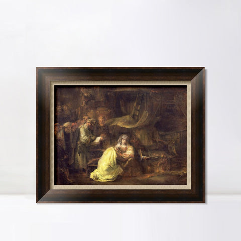 INVIN ART Framed Canvas Art Giclee Print Series#110 by Rembrandt Harmenszoon van Rijn Wall Art Living Room Home Office Decorations