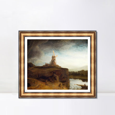 INVIN ART Framed Canvas Art Giclee Print Series#112 by Rembrandt Harmenszoon van Rijn Wall Art Living Room Home Office Decorations